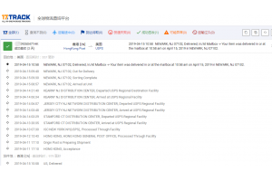 國際郵政小包【香港掛號】4月份簽收時效