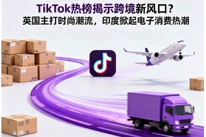 TikTok熱榜揭示跨境新風口？英國主打時尚潮流，印度掀起電子消費熱潮
