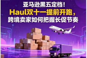 亞馬遜黑五定檔！Haul雙十一提前開跑，跨境賣家如何把握長促節奏