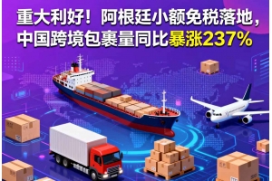 重大利好！阿根廷小額免稅落地，中國跨境包裹量同比暴漲237%