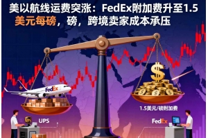 美以航線運費突漲：FedEx附加費升至1.5美元每磅，跨境賣家成本承壓