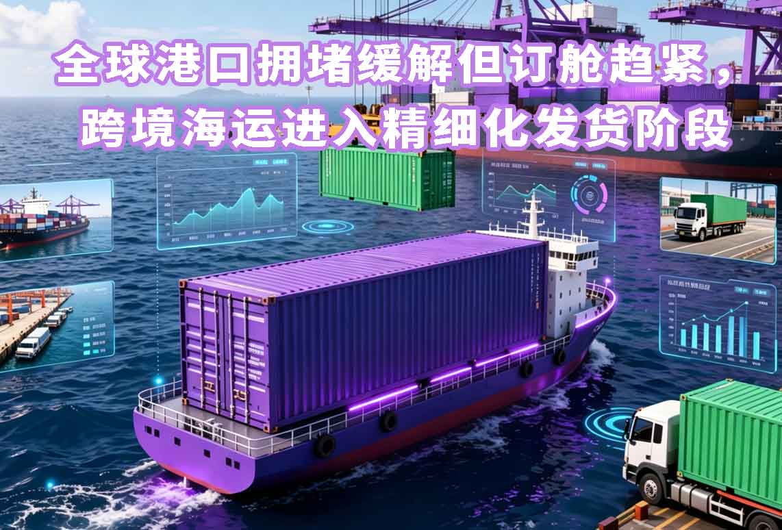 全球港口擁堵緩解但訂艙趨緊，跨境海運進入精細化發(fā)貨階段